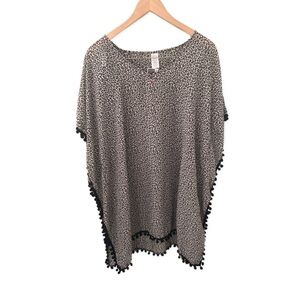 West Loop Beach Cover Up Sheer Leopard Print NWT One Size